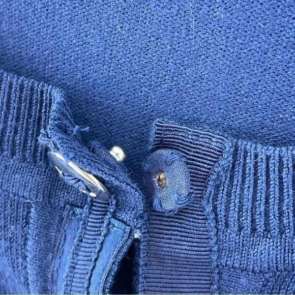 white house black market 3/4 sleeve button down round neck top Medium 8337 - Picture 5 of 9